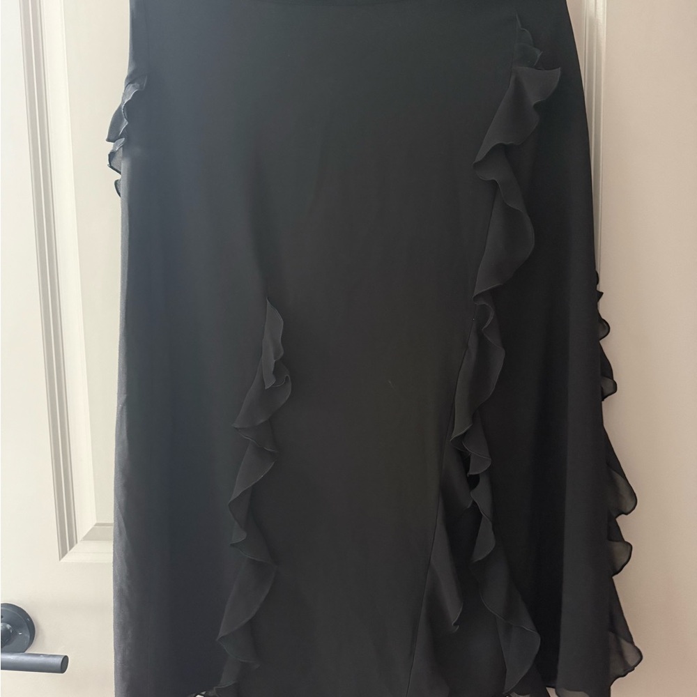 Wilfred by ARITZIA Black Asymmetrical Ruffle Skirt